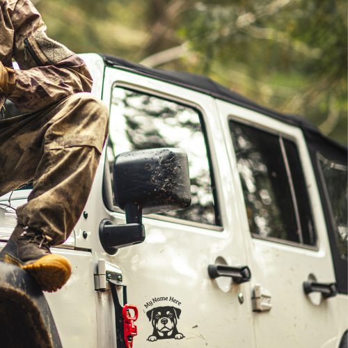 Rottweiler Sticker with Name | Personalized Dog Vinyl Decal for Car, Laptop or Window