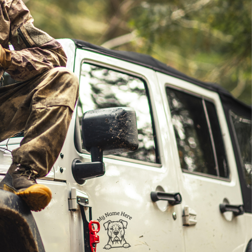 Spanish Alano Sticker with Name | Personalized Vinyl Decal for Car, Window or Laptop