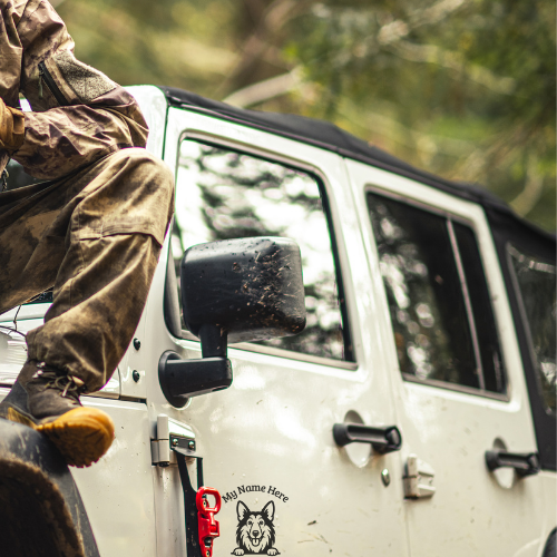 Collie Sticker with Name | Personalized Dog Vinyl Decal for Car, Laptop or Window