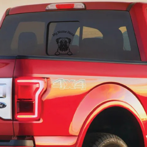 Bullmastiff Sticker with Name | Personalized Vinyl Dog Decal for Car, Laptop or Window
