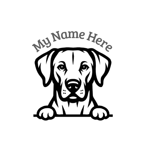 Rhodesian Ridgeback Sticker with Name | Personalized Dog Vinyl Decal for Car, Laptop or Window