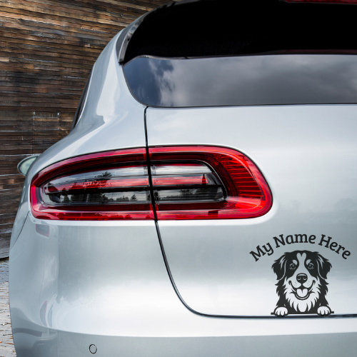 Bernese Mountain Dog Sticker with Name | Personalized Vinyl Decal for Car, Laptop or Window
