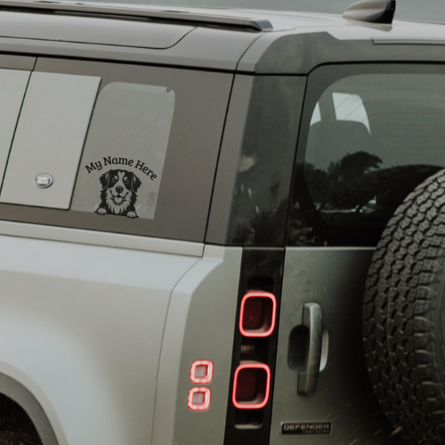 Bernese Mountain Dog Sticker with Name | Personalized Vinyl Decal for Car, Laptop or Window